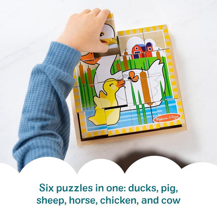 Melissa and Doug - Cube Puzzle - Farm - 16 Pieces