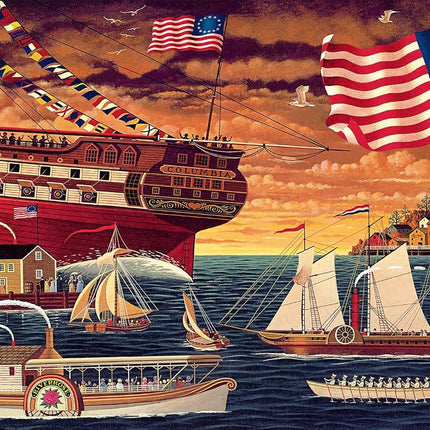 Buffalo Games - Charles Wyscki - Patriotic Harborview - 1000 Piece Jigsaw Puzzle for Adults - Challenging Puzzle Perfect for Game Nights - Finished Size is 26.75 x 19.75