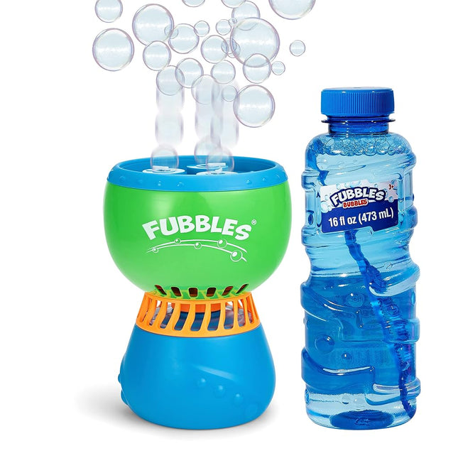Little Kids FUBBLES NO Spill Funfiniti Bubble Machine | Blows One Hour of Non Stop Bubbles | Toy Set Includes 36oz of Non Toxic Refill Solution (99456E)