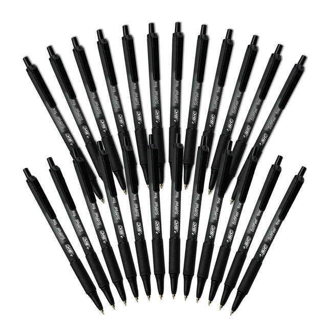 BIC Soft Feel Retractable Ball Point Pen, Fine Poi