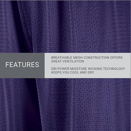 Russell Athletic Men's 9" Mesh Short, Purple, Small