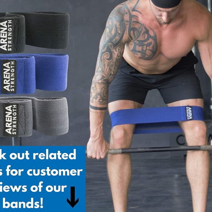 Arena Strength Fabric Booty Bands: Fabric Resistance Bands for Legs and Butt: 3 Pack Set. Perfect Workout Hip Band Resistance. Workout Program and Carry Case Included…