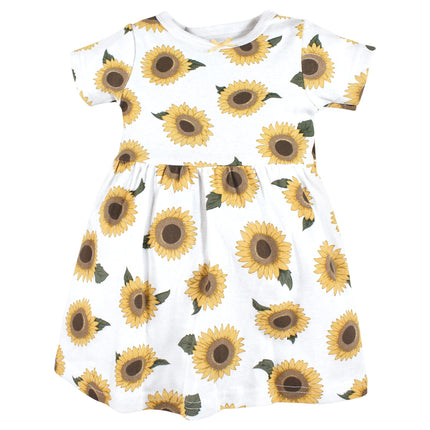 Hudson Baby Baby Girls' Cotton Dresses, Sunflower, 5T