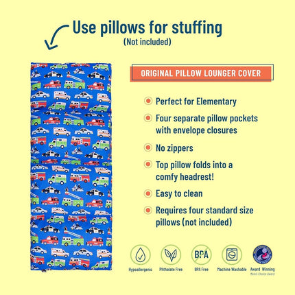 Matelas de sol Wildkin pour enfants – Léger et facile à transporter, idéal pour les soirées pyjama et la sieste, oreiller non inclus – Heroes