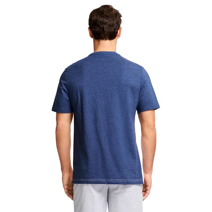 IZOD Men's Ss Sltwr Clrblk Crew, Medieval Blue, Large