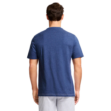 IZOD Men's Ss Sltwr Clrblk Crew, Medieval Blue, Large