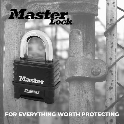 Combination Padlock, Bottom, Black/Silver