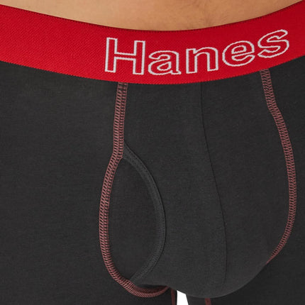 Hanes Men's Tagless Stretch - 6 Pack Black Boxer Briefs, Black, M UK