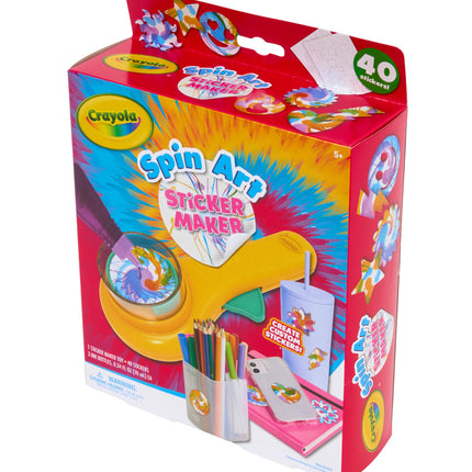 Machine à créer des autocollants tourbillons Crayola, crée 42 autocollants personnalisés, kit de spirales pour enfants, kit d'artisanat, jouets et cadeaux, 6 ans et plus