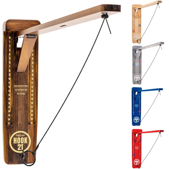 GoSports Hook 21 Wall Mount Ring Swing Game - Play