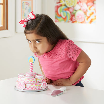 Tarta de fiesta de madera de tres capas MaMeMi