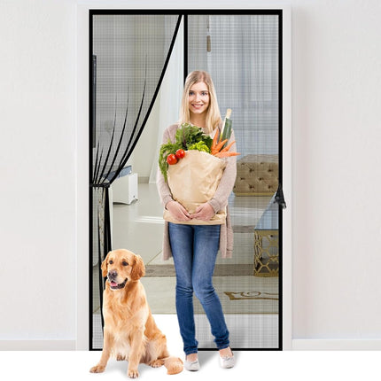 Iduontis Fiberglass Magnetic Screen Door, Fit Door