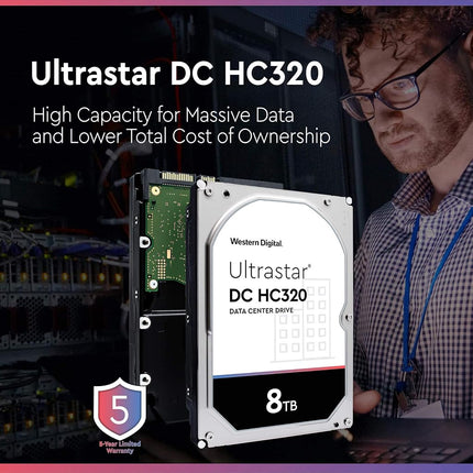 Western Digital Ultrastar DC HC320 (HUS728T8TALE6L4) SATA Enterprise HDD 7200 RPM, 8 TB