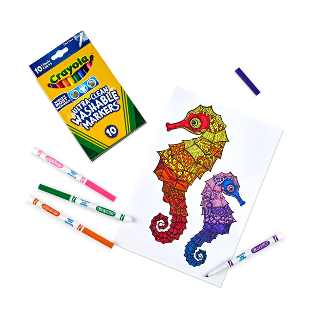 Marcadores CRAYOLA Regular F/L CLASSC 10 unidades, multicolor, talla única (paquete de 10)