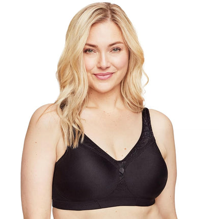 Glamorise MagicLift Seamless Firm Support Wirefree Bra 1007 (Women's & Women's Plus) Black