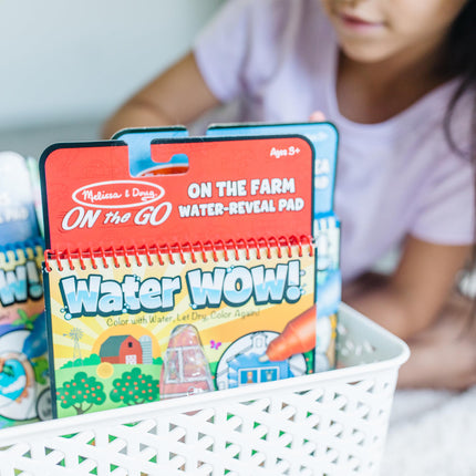 Melissa & Doug On The Go Water Wow! Reusable Color with Water Activity Pad 3-Pack, Jungle, Safari, Farm