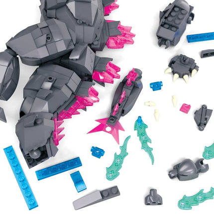 Mega Godzilla x Kong : Le Nouvel Empire, ensemble de construction, figurine articulée Godzilla avec 543 pièces et accessoires, jouet de construction et d'exposition pour collectionneurs adultes, HTR78