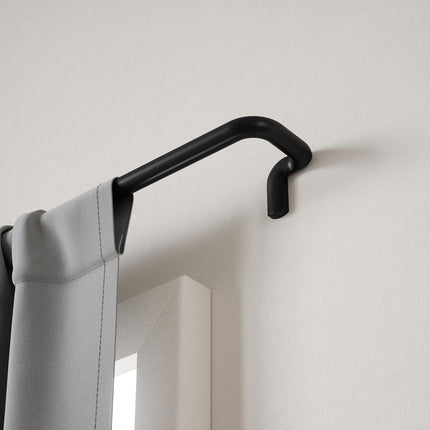 Umbra Twilight Curtain Rod, Wrap Around Blackout, 30 to 84 Inches, Black