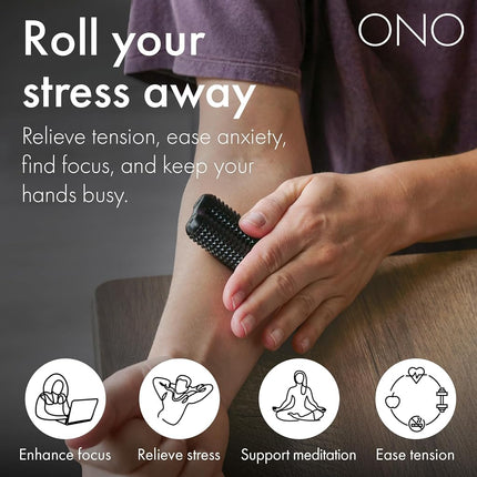 ONO Roller - Handheld Fidget Toy for Adults | Help Relieve Stress, Anxiety, Tension | Promotes Focus, Clarity | Compact, Portable Design (Acupressure, Junior Size)