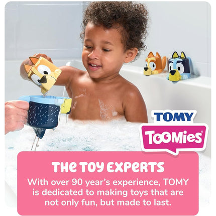 Toomies Bluey's Family Pourers with Designs Featuring Chilli, Bandit, Bingo, and Bluey - Nesting, Stacking Cups for Bath Time - Officially Licensed Bluey Toys - Baby Bath Toys for +18 Months