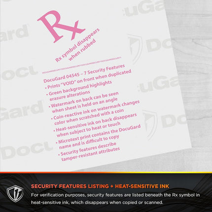 DocuGard Medical Security Papers, 24 lb Bond Weight, 8.5 x 11, Blue, 500/Ream