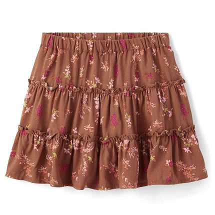 The Children's Place,Girls,Pull On Everyday Skorts, Pecan Pie Floral, Large