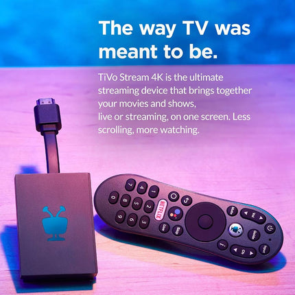 TiVo Stream 4K – Every Streaming App and Live TV on One Screen – 4K UHD, Dolby Vision HDR and Dolby Atmos Sound – Powered by Android TV – Plug-In Smart TV