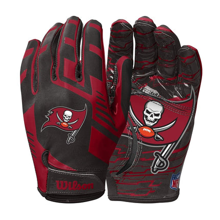 Gants de football américain Wilson NFL Stretch Fit - Adulte, Tampa Bay Buccaneers