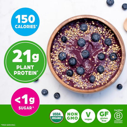 Orgain Organic Vegan Protein Powder, Vanilla Bean - 21g of Plant Based Protein, Low Net Carbs, Non Dairy, Gluten Free, Lactose Free, No Sugar Added, Soy Free, Kosher, 1.02 Pound (Packaging May Vary)