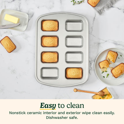 Cuisinart, Molde Clásico Antiadherente para 8 Mini Panecillos de Maíz, AMB-8CB