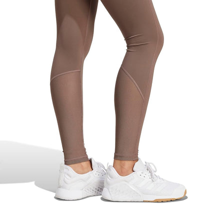adidas Techfit Stash Pocket Full-Length Leggings, Earth Strata, M Tall