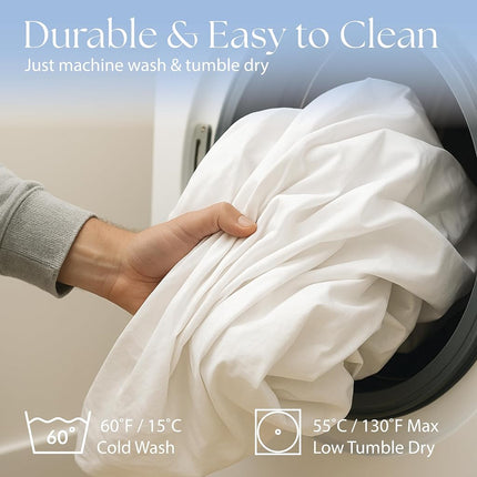 Protège-matelas éponge Snuze – Grand Lit, Housse Imperméable – Doux, Respirant, Lavable en Machine, Convient aux Matelas Jusqu'à 50 cm d'Épaisseur