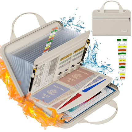 Accordion File Organizer, Fireproof Expanding File