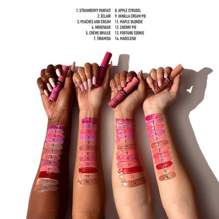 NYX PROFESSIONAL MAKEUP Butter Gloss - Pack Of 3 Lip Gloss (Angel Food Cake, Creme Brulee, Madeleine)