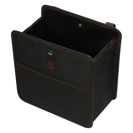 Bote de basura Simple Deluxe para automóvil con bolsillos de almacenamiento, bote de basura a prueba de fugas con correas ajustables, plegable, portátil e impermeable, 3 galones, negro