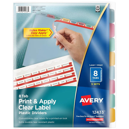 Avery 12433 Divider – Divider (Multi-Coloured, Letter)