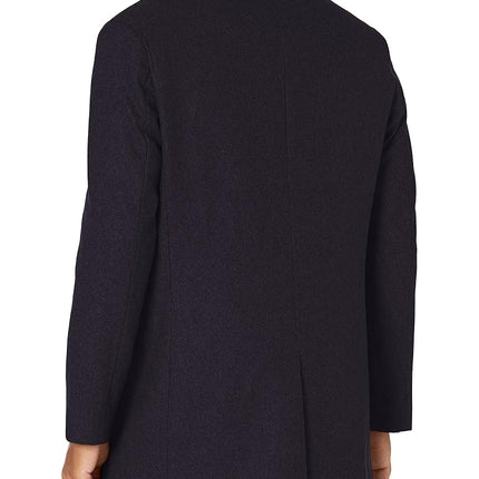 Cole Haan Men's Melton Wool Topper, Navy, XL