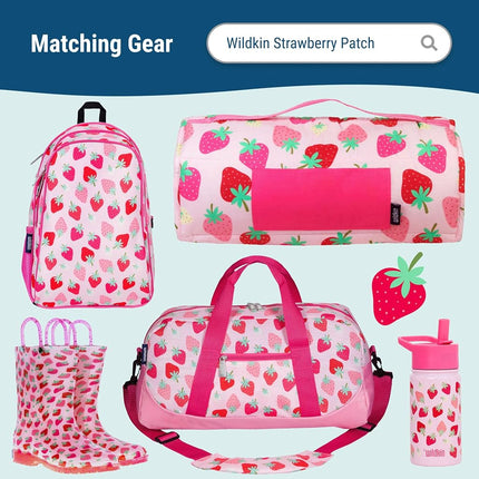 Wildkin Kids ECO rPET Insulated Lunch Box – Keeps Food Hot or Cold, Easy-Clean Lining, Mesh Pockets & BPA-Free – Boys & Girls, Ideal for School, Travel & Daycare – Strawberry Patch