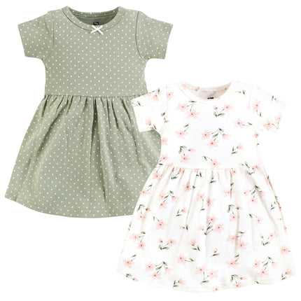 Hudson Baby Baby Girls' Cotton Dresses, Pink Daint