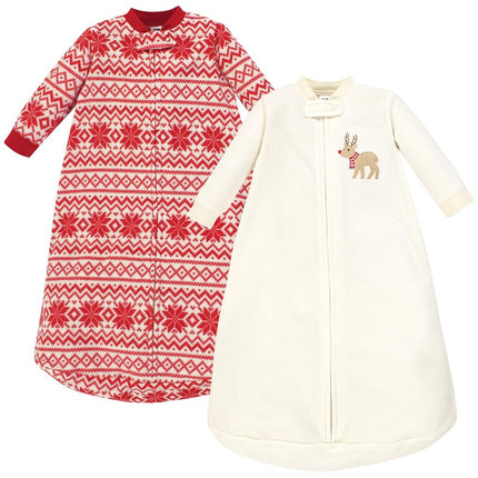 Gigoteuse en polaire à manches longues Hudson Baby unisexe pour bébé, motif renne, 0-9 mois