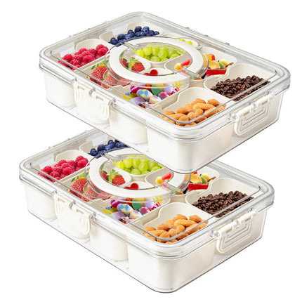 MineSign 2Pack Snackle Box with Handle for Food Se