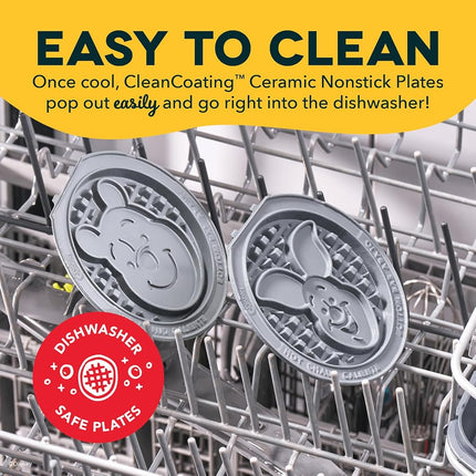 Disney | DASH Removable Ceramic Waffle Plates 2-Pack for the MultiMaker® Mini Maker System (Winnie & Piglet)