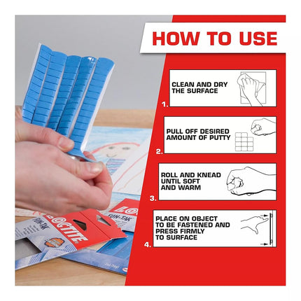 Loctite 1865809 Fun-Tak Mounting Tabs, 2 oz, Blue (12-Pack)