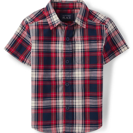 The Children's Place Baby Boys Poplin Short Sleeve