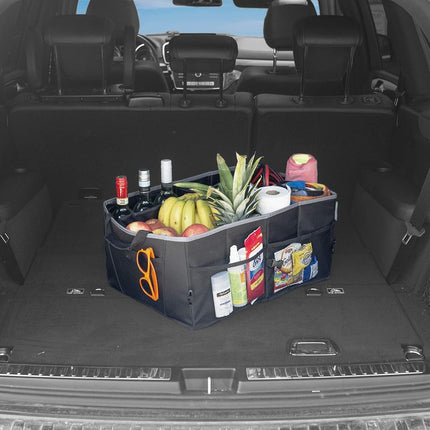 FH GROUP FH1141GRAY Collapsible Multi-Compartment Trunk, Cargo Car, Gray Storage Organizer