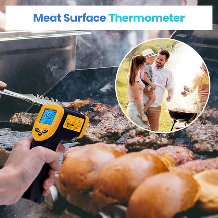 Etekcity Infrared Thermometer Upgrade 774, Heat Temperature Temp Gun for Cooking, Laser IR Surface Tool for Pizza, Griddle, Grill, HVAC, Engine, Accessories, -58°F to 842°F, Yellow