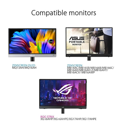 ASUS ZenScreen Stand MTS02D - Ergonomic Stand for Portable Monitors, Tilt, Pivot, Height adjustments, 1/4” Tripod Socket Compatible, Work from Home Setup, Home Office