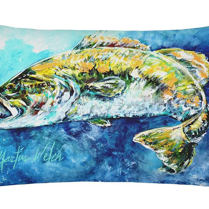 Caroline's Treasures MW1220PW1216 Bobby the Best Bass Fabric Decorative Pillow, 12H x16W, multicolor