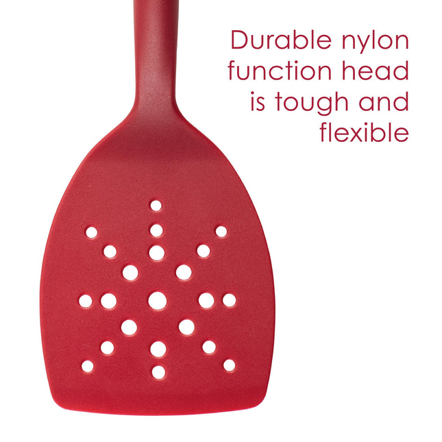 Rachael Ray Tools and Gadgets Juego de utensilios de cocina antiadherentes Lazy Tools de 6 piezas - Rojo