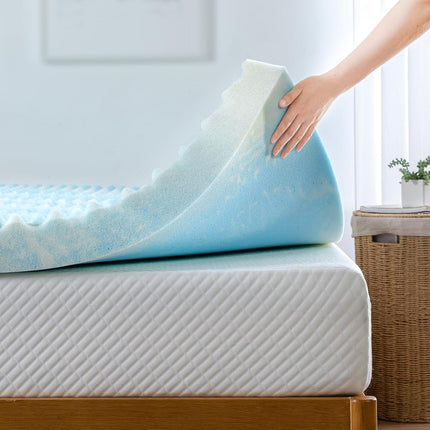 ZINUS 4 Inch Swirl Gel Cooling Memory Foam Mattress Topper, Smaller, More Convenient WonderBox Packaging, Cooling, Airflow Design, CertiPUR-US Certified, Full